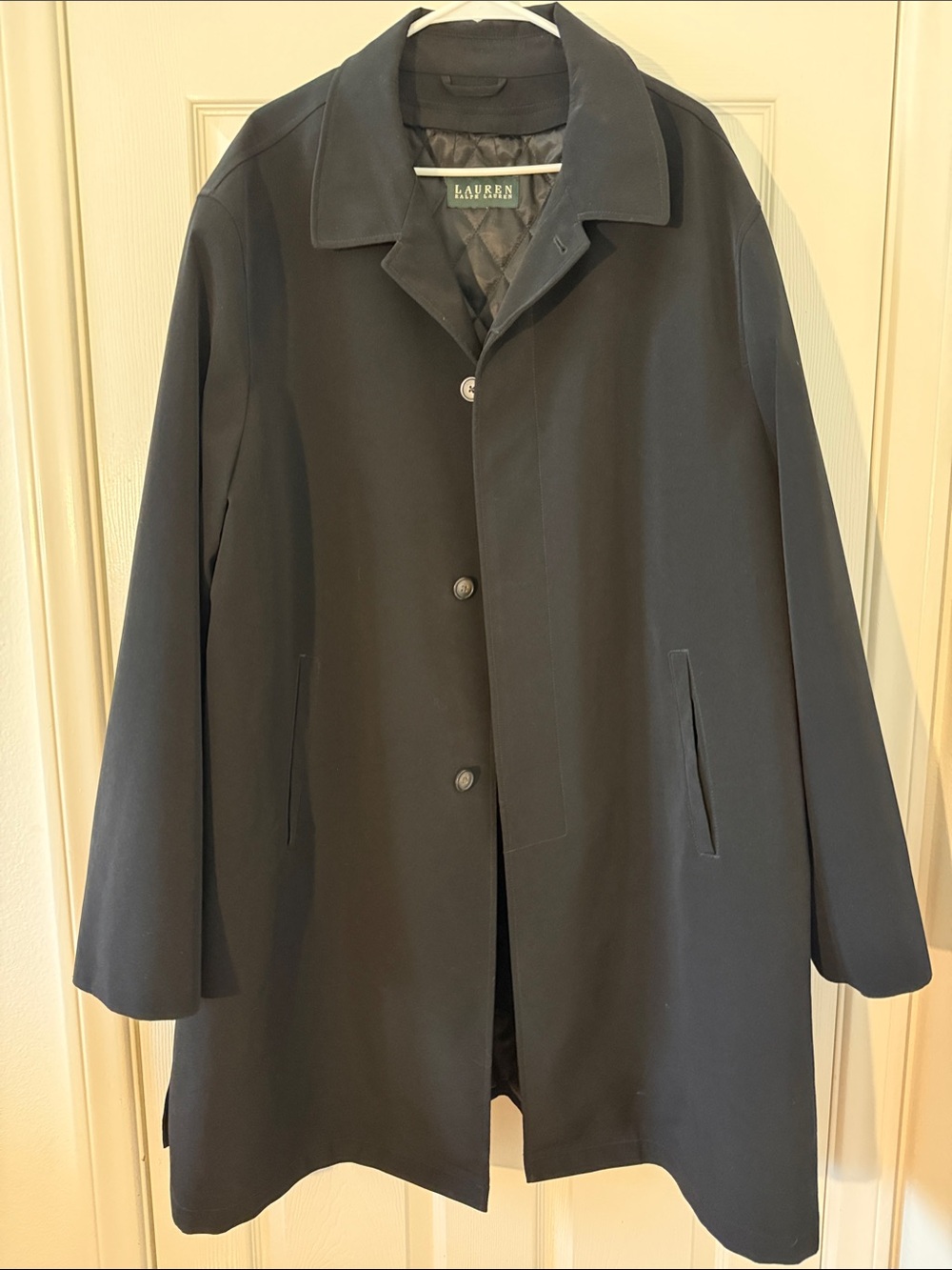 Men’s Lauren Ralph Lauren Black Trench Coat 54L